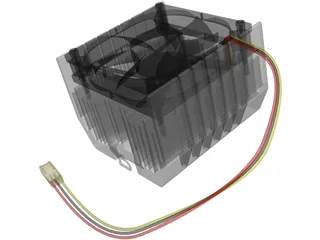 CPU Cooler 3D Model