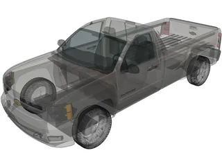 Chevrolet Silverado 2500HD Regular Cab LTZ (2009) 3D Model