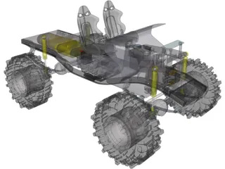 Tamiya Mountain Rider RC Truck 3D Model