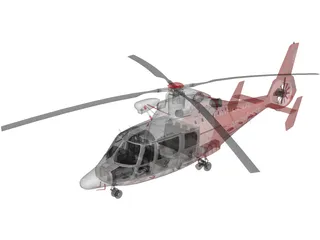 Eurocopter AS-365 Air Ambulance 3D Model