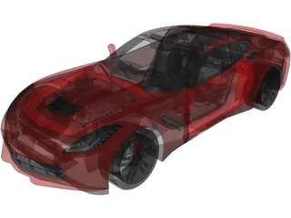 Chevrolet Corvette Stingray C7 (2014) 3D Model