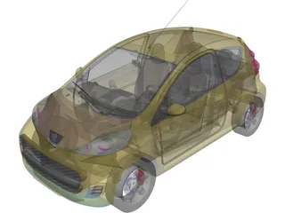 Peugeot 107 3D Model