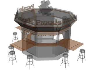 Fast Food Kiosk 3D Model