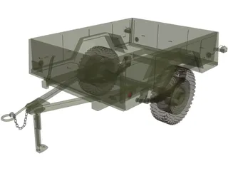 Military Trailer 3D Model