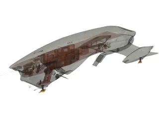 Titan Class II Cargo Ship 3D Model