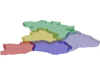 Brazil Map 3D Model