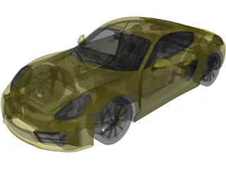 Porsche Cayman S (2014) 3D Model