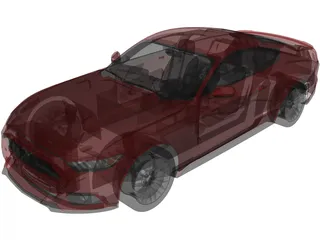 Ford Mustang GT (2015) 3D Model