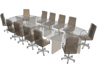 Conference Table 3D Model