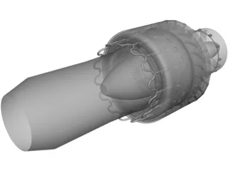 Jet Turbine for Light Aircraft 3D Model