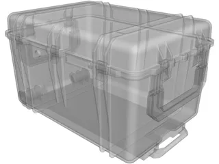 Military Transport Case 30x62x49cm 3D Model