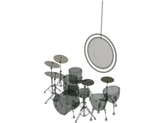 John Bonham Drum Set 3D Model