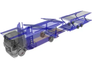 Iveco Stralis Car Carrier 3D Model