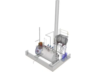 Boiler House Layout 3D Model