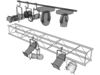 Stage Lights 3D Model