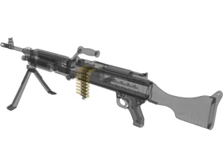 M240 Machinegun 3D Model