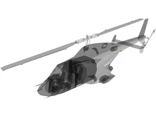 Airwolf Helicopter 3D Model