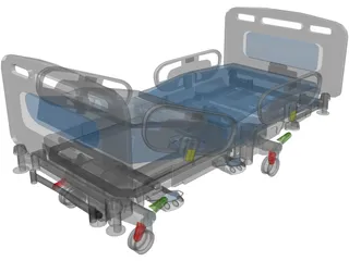 Hospital Bed 3D Model
