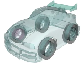 Cartoon Car 3D Model