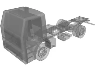 Iveco Light Truck Chassis 3D Model