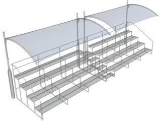 Bleacher 3D Model