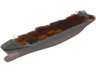 Container Ship 3D Model