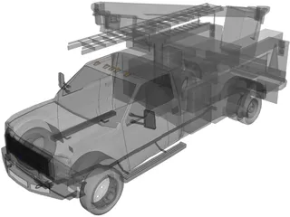 Ford F450 Ultility Truck 3D Model