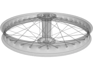 BMX Spoked Wheel 3D Model