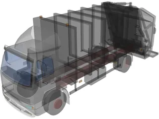 DAF 4X2 Trash Truck 3D Model