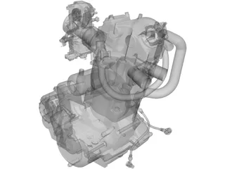 KTM 640 LC4 Engine 3D Model