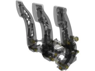 Tilton 900-series Racing Pedal Box 3D Model