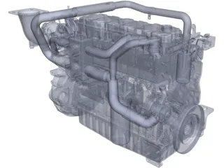 Caterpillar C9 Engine 3D Model