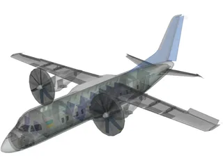 Antonov An-140 3D Model