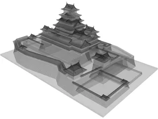 Japanese Castle 3D Model