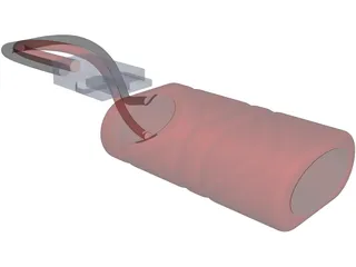 Micro-T NiMH Battery 3D Model