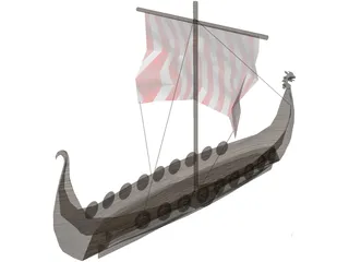 Viking Boat 3D Model