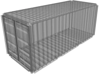 Shipping Container ISO 20ft  3D Model