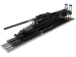Dora Rail Gun 810mm 3D Model