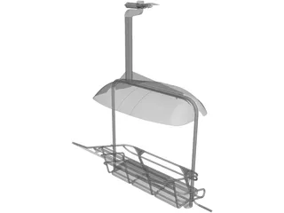 Triple Ski Lift Chair 3D Model