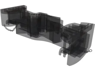 SA-3 Train Coupling 3D Model