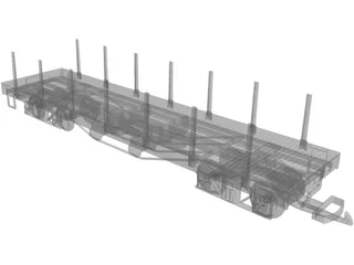 LGB Flatcar 3D Model