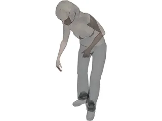 Woman Golfer 3D Model