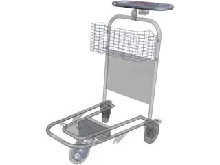 Airport Trolley 3D Model
