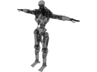 T-600 Terminator Robot 3D Model