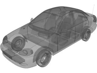 Daewoo Lanos (2012) 3D Model