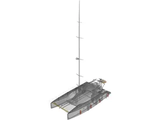 Cruising Catamaran 3D Model